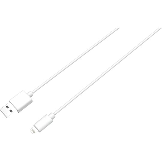 Essentials USB-A til Lightning MFi-kabel 1 m (hvit) - Elkjøp