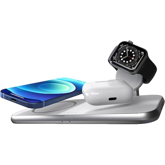 Zens 4-i-1 MagSafe, Room for MagSafe, USB-A, Apple Watch-lader - Elkjøp
