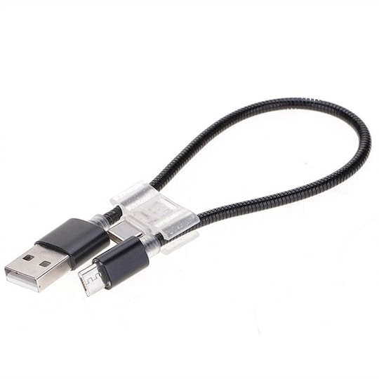 Kort Usb-kabel 2A Micro USB + USB-C / Type-C ladekabel - Elkjøp