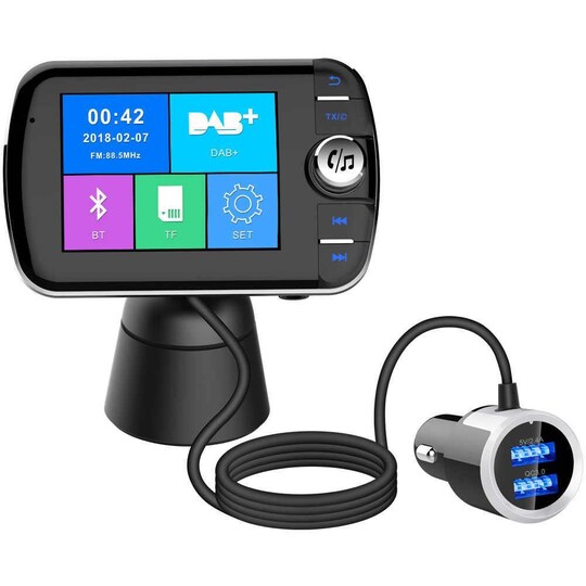 Trådløs Bluetooth FM-sender med LCD-skjerm - Elkjøp