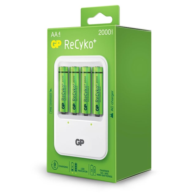 ReCyko PB420 -akkulaturi sis. 4xAA 2000mAh