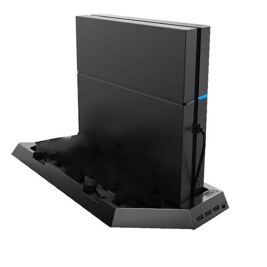PS4 / PS4 Slankt vertikalt stativ med kjølevifte, ladestasjon, USB-hub -  Elkjøp