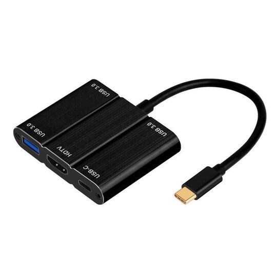 USB-C Multiport-adapter USB, HDMI, USB-C, PD-lader - 4Kx2K 60Hz - Elkjøp