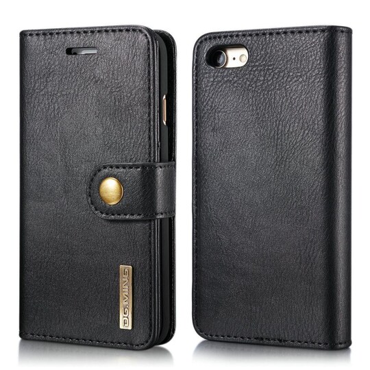 Mobil veske til iPhone 7/8 - mobil lommebok i PU skinn - svart - Elkjøp