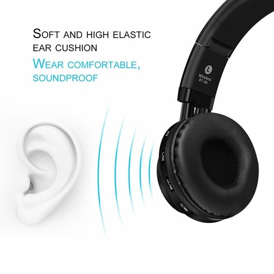 Bluetooth-hodetelefoner med aktiv støyreduksjon + ledning - Elkjøp