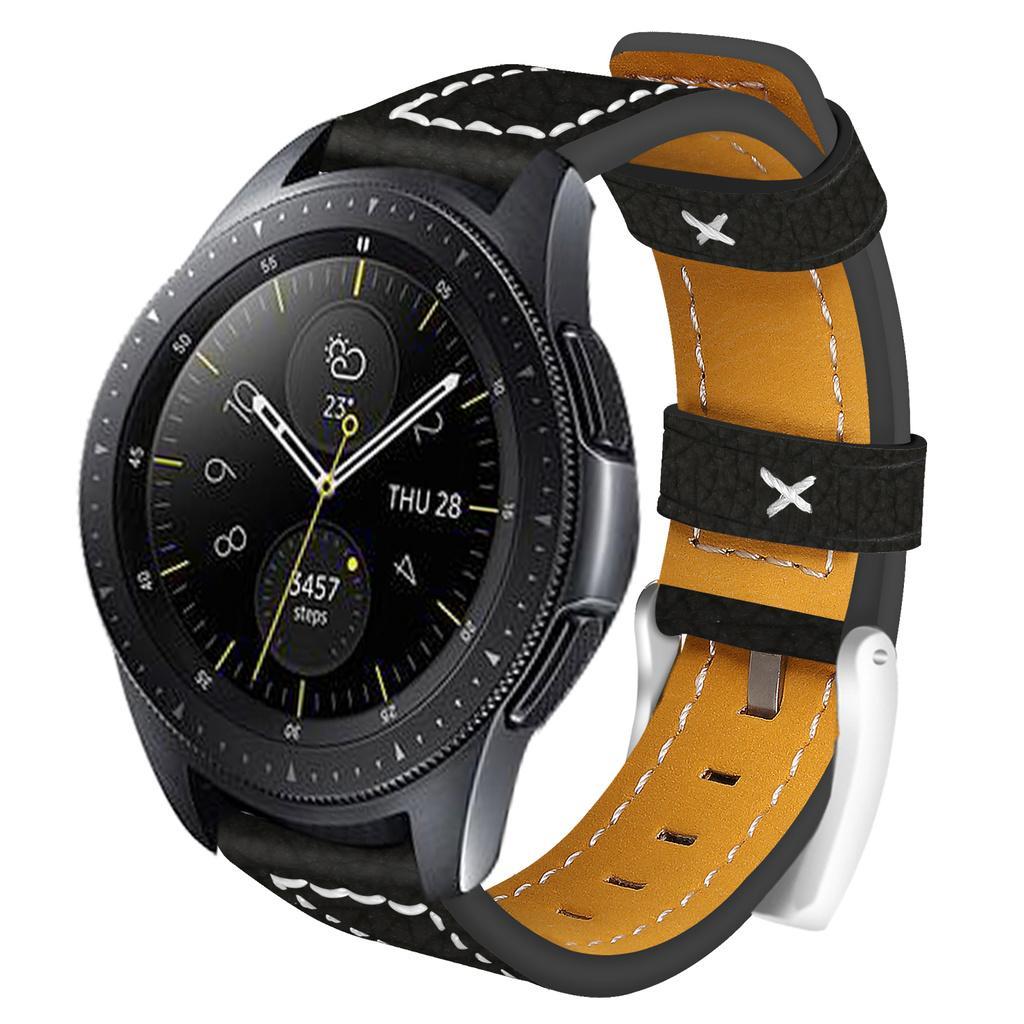 Armbånd til Samsung Gear S3 Classic / Frontier - Skinn - svart - Tilbehør  klokker - Elkjøp