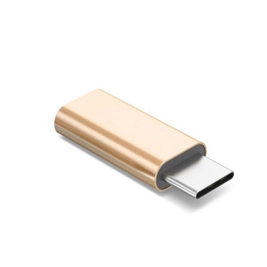 USB-C (hann) til Lightning (kvinnelig) adapter - gullfarget - Elkjøp