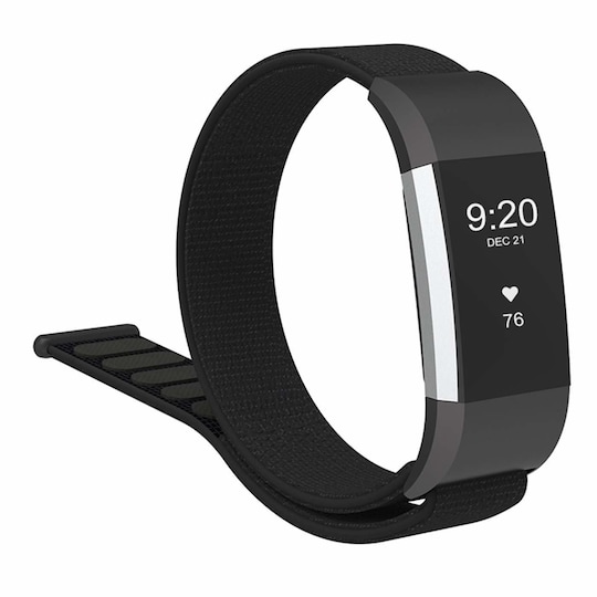 Fitbit Charge 2 armbånd nylon Sort - Elkjøp