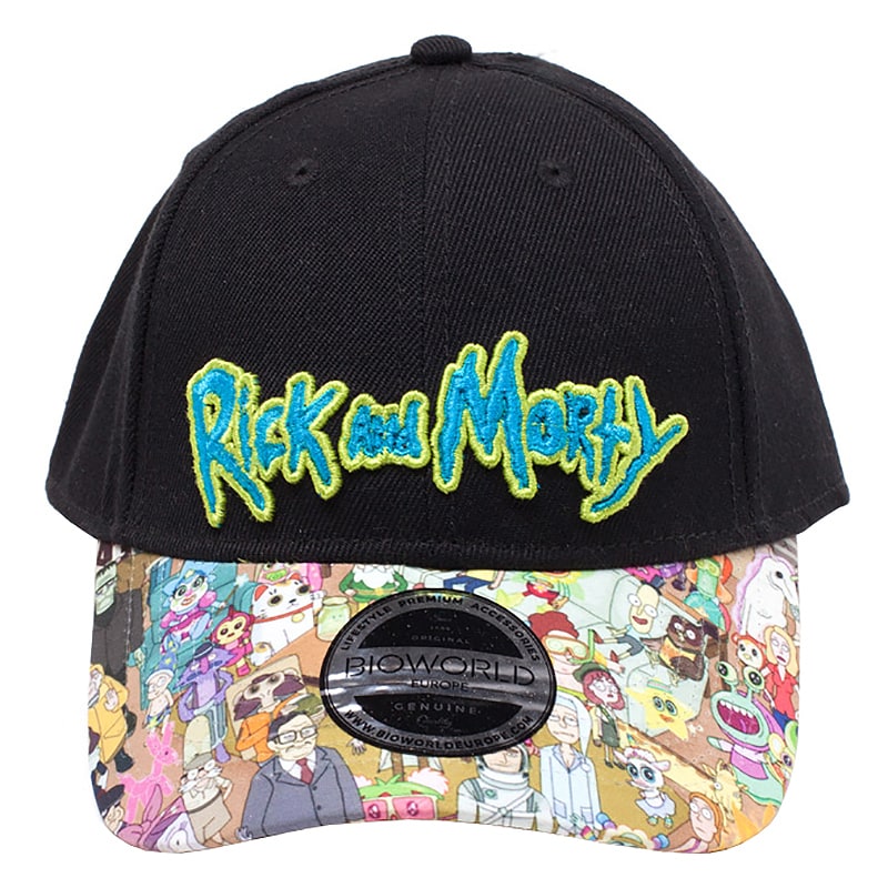 Rick & Morty caps med buet brem og trykk - Elkjøp