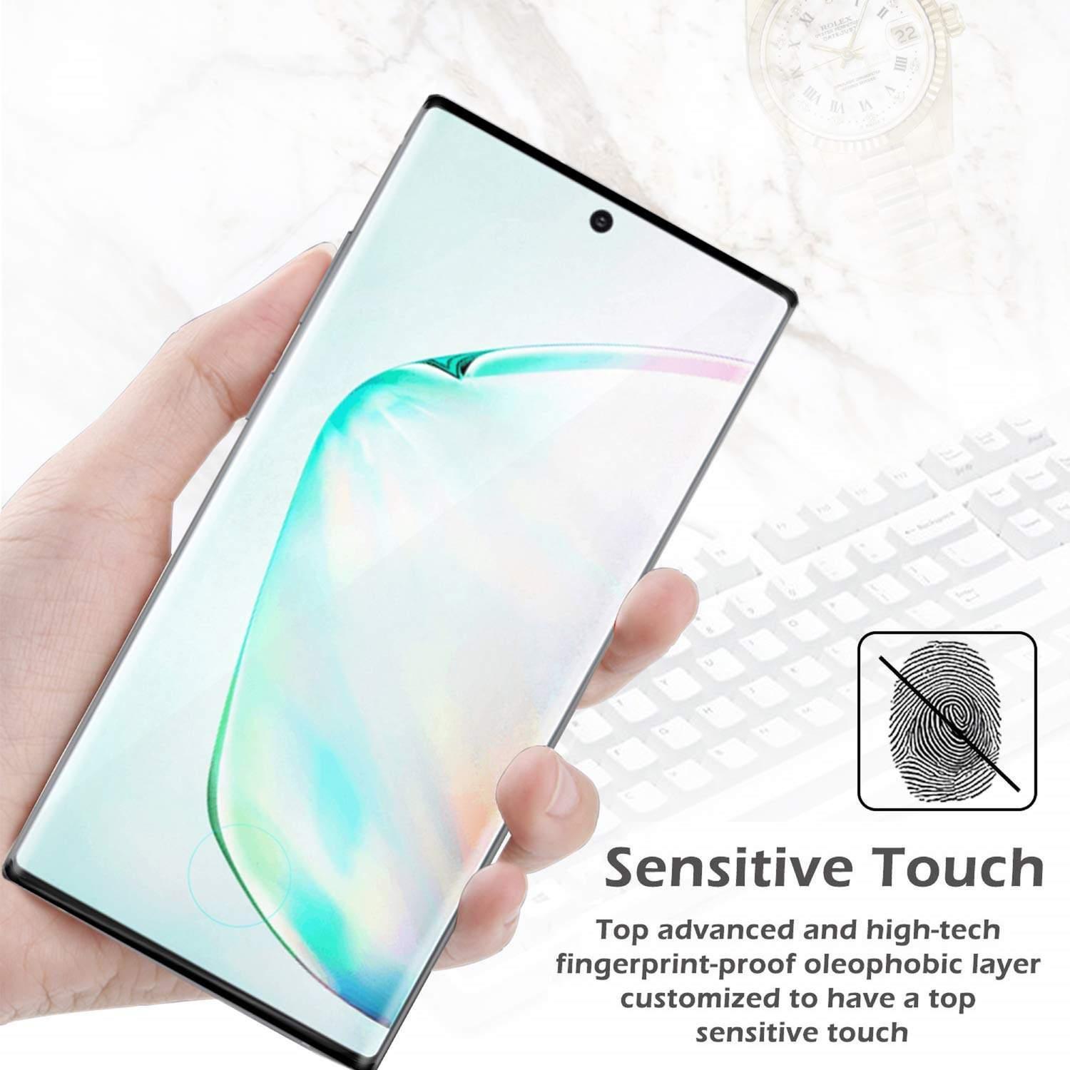 Skjermbeskytter Samsung Galaxy Note 10 Herdet Glass Svart - Skjermbeskyttere  - Elkjøp