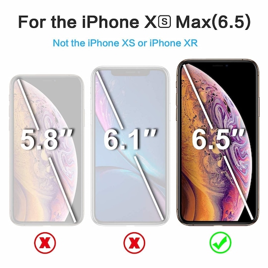 Skjermbeskytter iPhone XS Max Herdet Glass Svart - Elkjøp