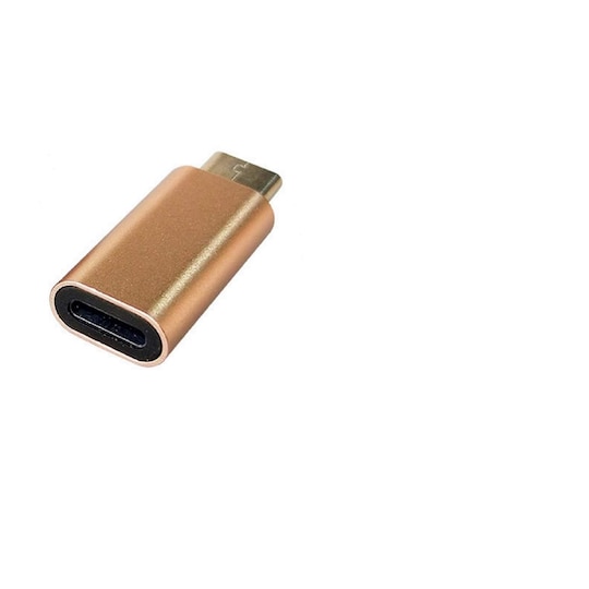 USB-C (hann) til lightning (kvinnelig) adapter - gull - Elkjøp
