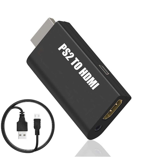 PS2 til HDMI-adapter med 3,5 mm lydutgang for HDTV / HDMI - Elkjøp