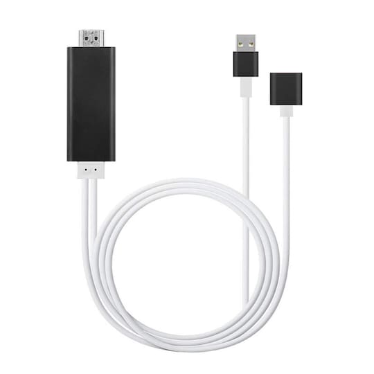 Universal USB til HDMI-adapter for iPhone og Android - svart - Elkjøp