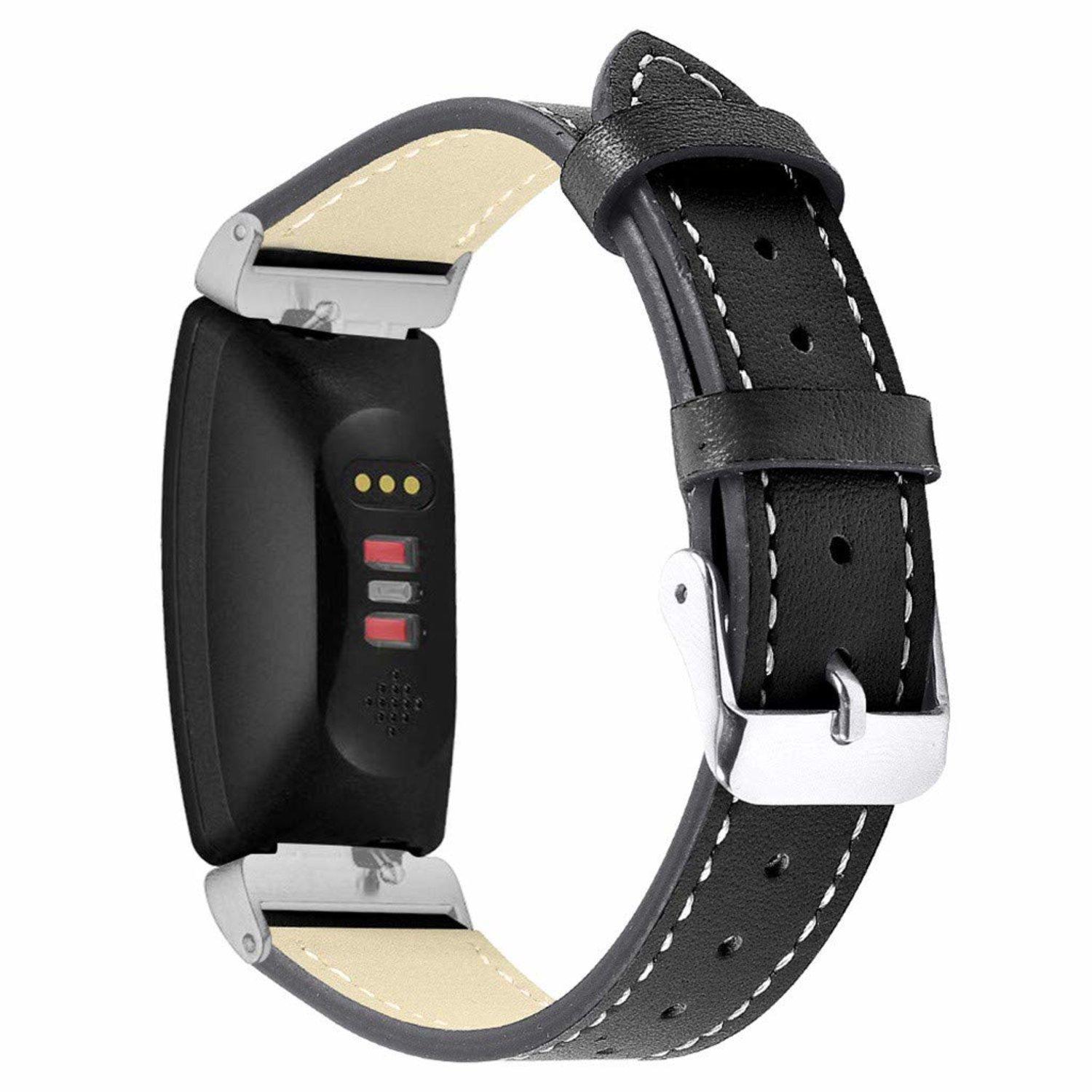 Fitbit Inspire / Inspire HR armbånd skinn sort - Elkjøp