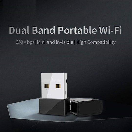 USB Wifi-adapter Dual Band 650 Mbps - Elkjøp