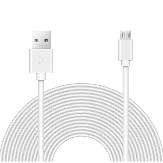 Micro USB-kabel - hvit - 2 meter - Elkjøp