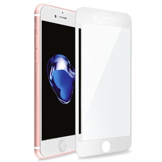 INF Skjermbeskyttelse iPhone 8 Plus herdet glass / 3D heldekkende - hvit -  Elkjøp