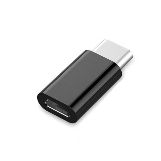 Micro USB til USB-C adapter svart - Elkjøp