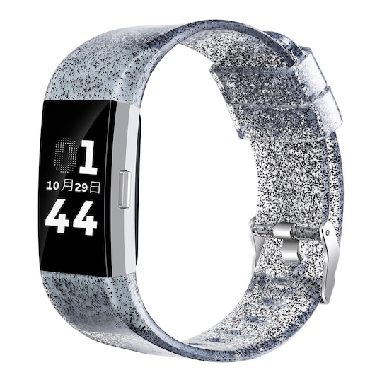 Fitbit Charge 2 armbånd - Svart glitter - Elkjøp