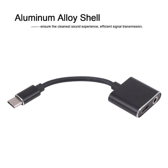 USB-C til 3,5 mm Audio Adapter og USB-C-lader 2-in-1 - Elkjøp