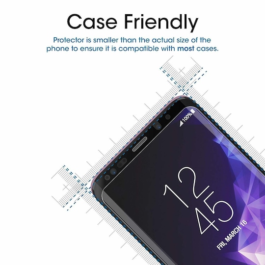 Skjermbeskytter Samsung Galaxy S9 Plus Herdet glass - Elkjøp