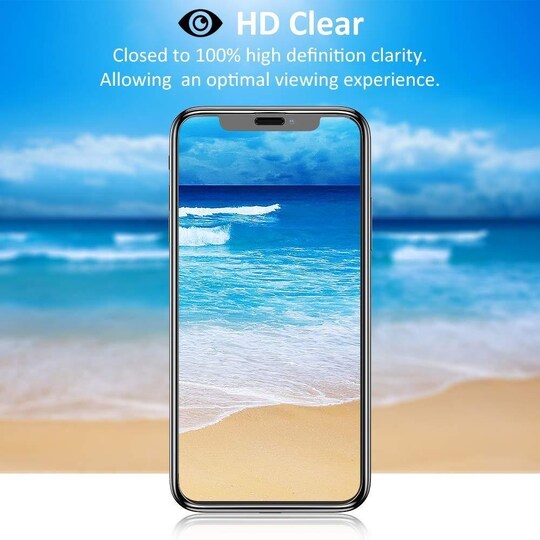 Skjermbeskytter iPhone XS Max Herdet Glass Svart - Elkjøp