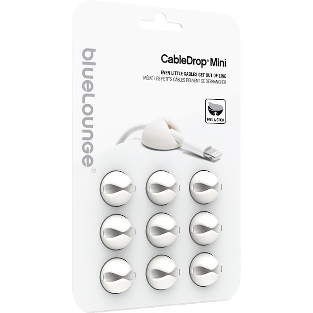 BlueLounge CableDrop mini kabelholdere CDM-WH (hvit)