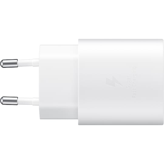 Samsung 25W USB-C Fast Charging vegglader (hvit) - Elkjøp