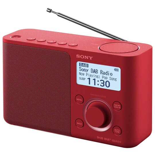 Sony DAB+ radio XDR-S61 (rød) - Elkjøp