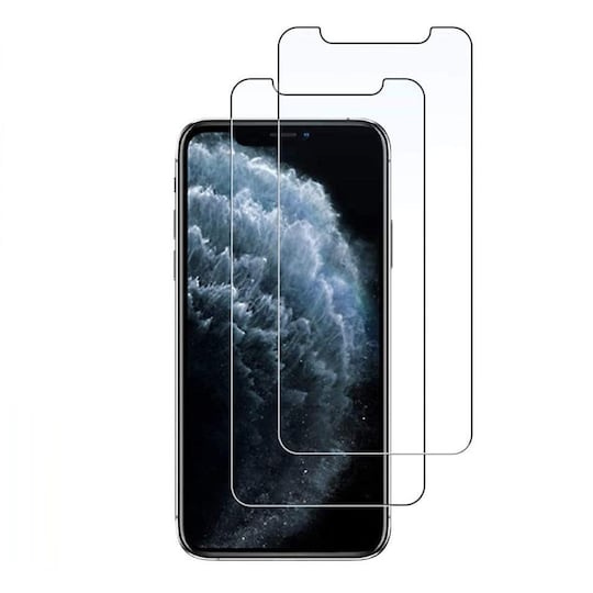 Skjermbeskytter iPhone XS Herdet glass 2-pakke - Elkjøp
