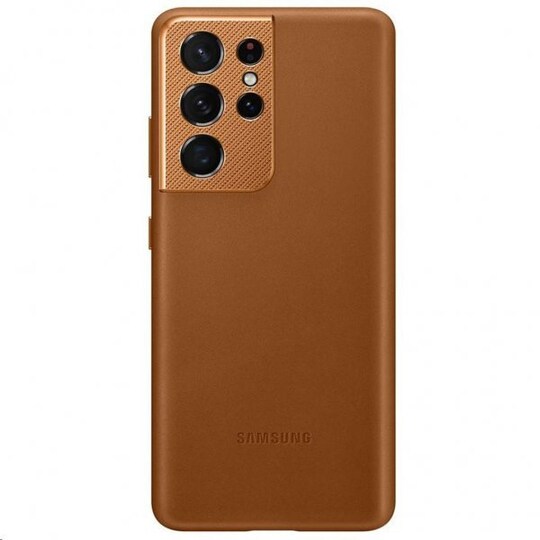 Samsung Original Galaxy S21 Ultra Deksel Leather Cover Brun - Elkjøp
