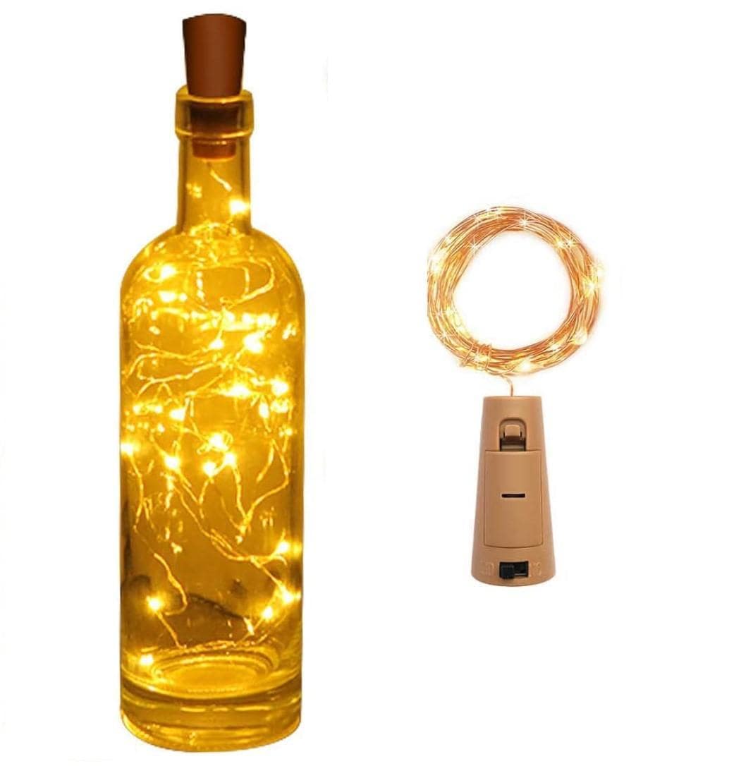 LED vinkorkelampe med lysløkke for flasker (2m) - Elkjøp