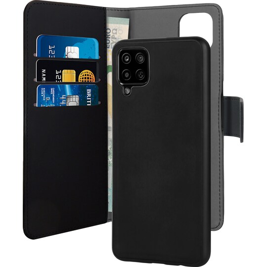 Puro 2-i-1 lommebokdeksel Samsung Galaxy A12 (sort) - Elkjøp