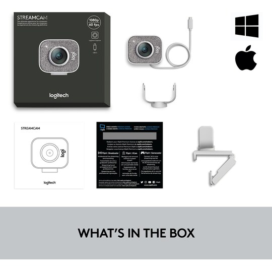 Logitech StreamCam web-kamera (hvit) - Elkjøp
