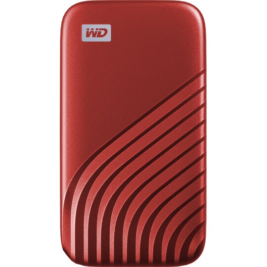 WD My Passport bærbar SSD-disk 500 GB (rød) - Elkjøp