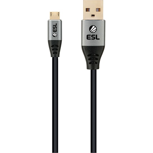ESL USB-A til Micro-USB PS4 ladekabel 4m - Elkjøp