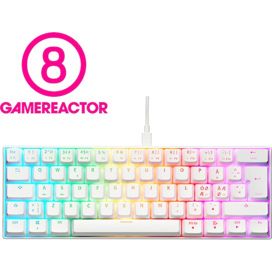 NOS C-450 Mini PRO RGB tastatur (hvit) - Elkjøp
