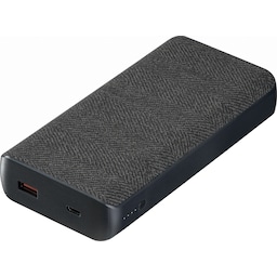 Sandstrøm 20,000mAh powerbank med PD og QC (sort)