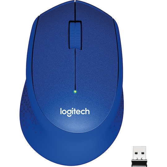 Logitech M330 Silent Plus trådløs mus (blå) - Elkjøp