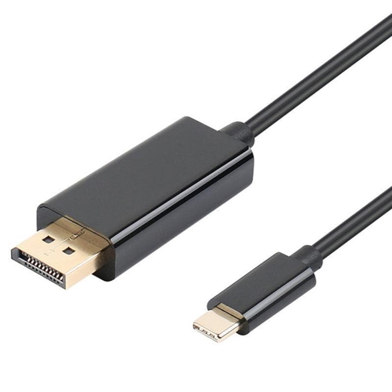 USB-C til Displayport (DP) adapterkabel 1,8 m Sort - Elkjøp