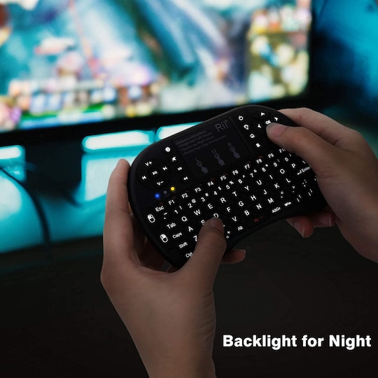 Trådløst mini-tastatur LED 2,4 GHz med Touchpad Grå - Elkjøp