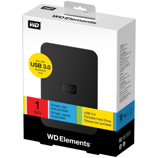 WD Elements 1 TB ekstern harddisk - Elkjøp