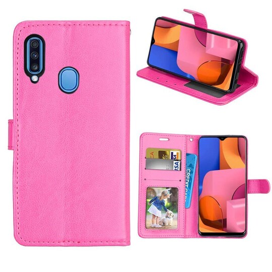 Lommebokdeksel 3-kort Samsung Galaxy A20s - Rosa - Elkjøp