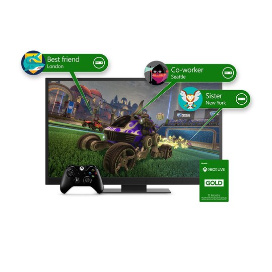Xbox Live 3 mnd Gold-medlemskap - Elkjøp