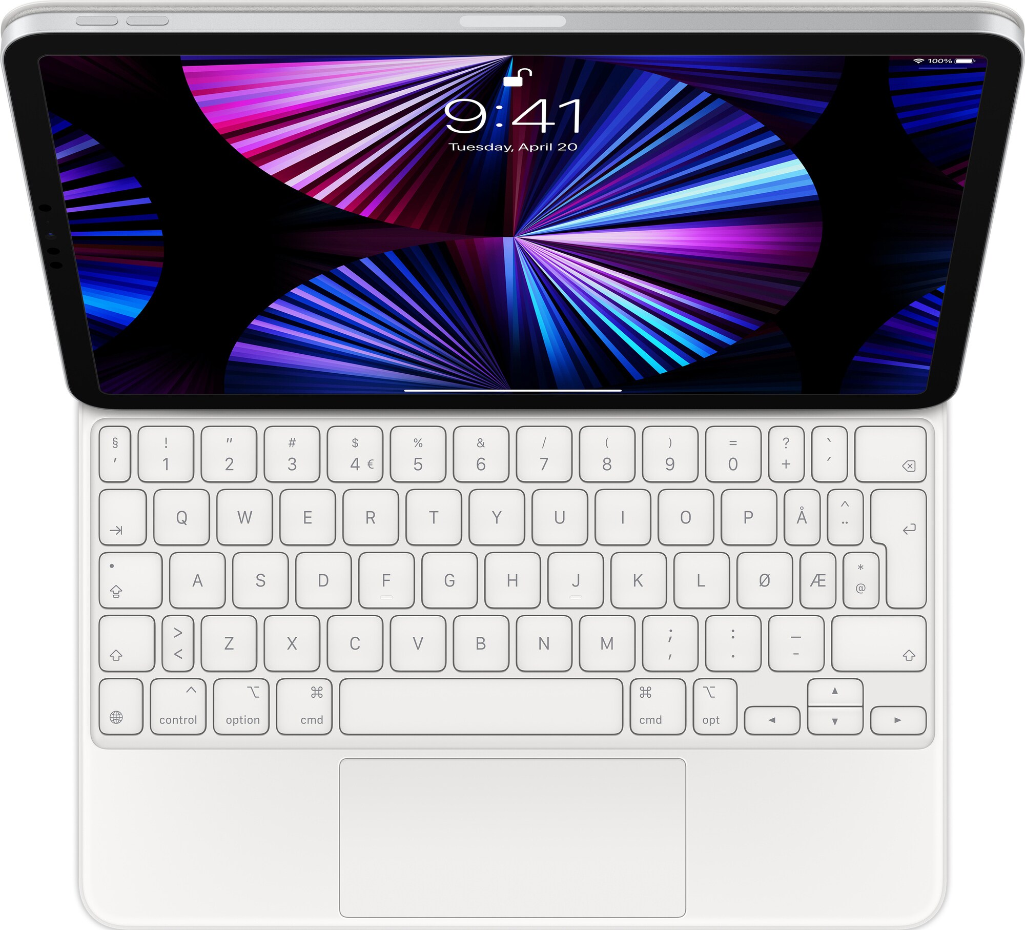 Apple Magic Keyboard til iPad Air og Pro 11" (hvit) (NO) - Elkjøp
