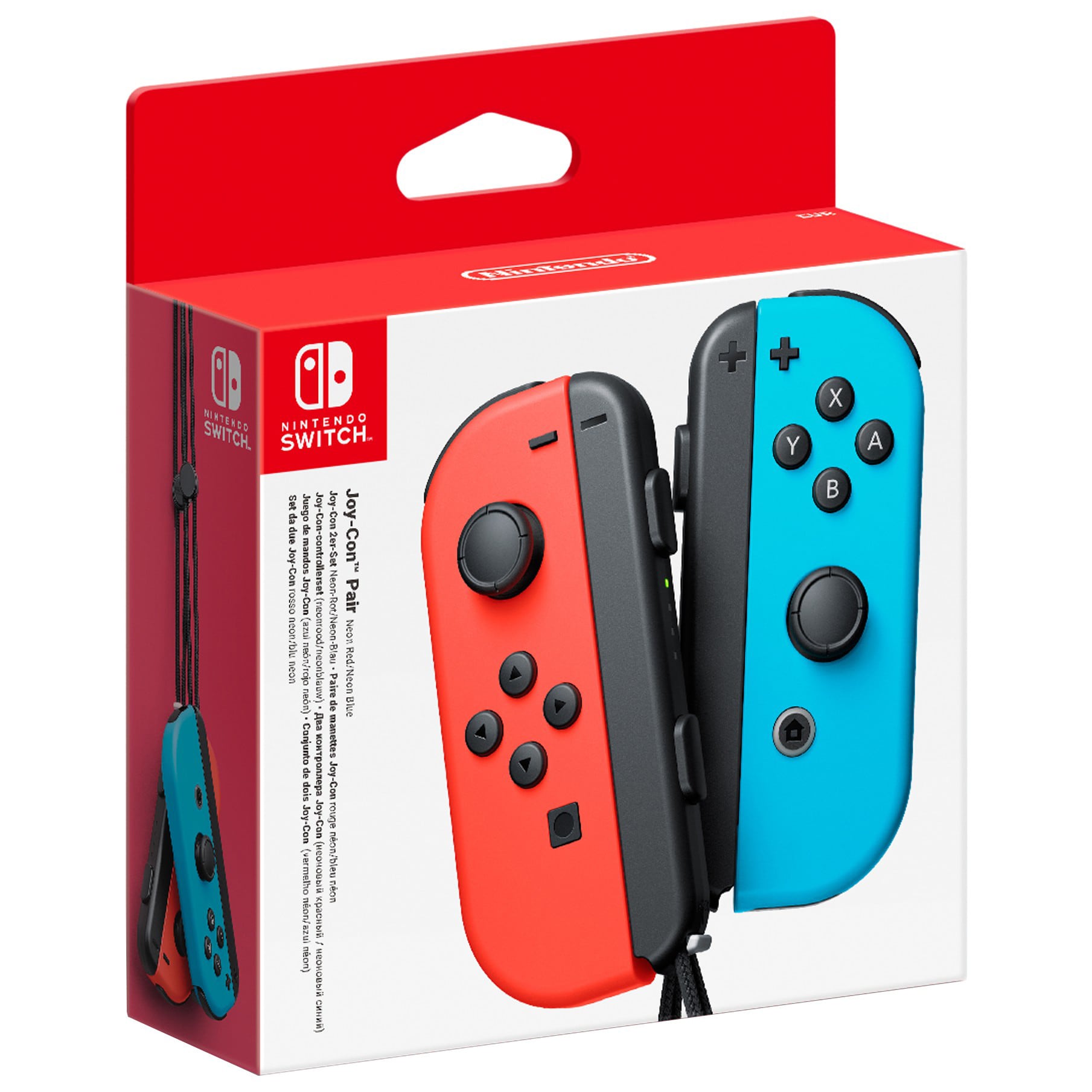 Nintendo Switch Joy-Con kontrollpar (neon rød+blå) - Elkjøp