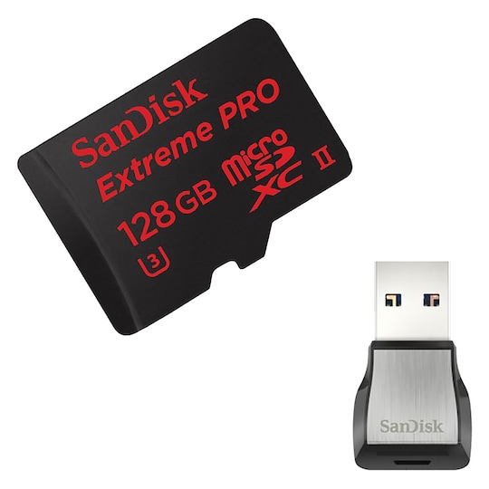 SanDisk Extreme Pro Micro SD 128 GB + minnekortleser - Elkjøp