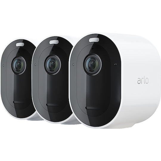 Arlo Pro 4 wireless 2K QHD kamera 3-pakning (hvit) - Elkjøp