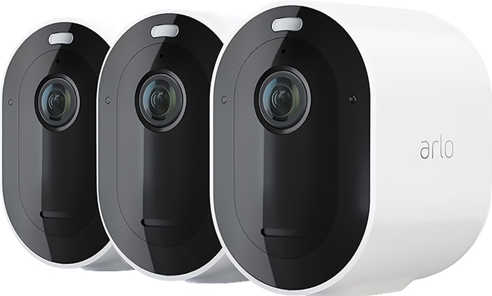 Arlo Pro 4 wireless 2K QHD kamera 3-pakning (hvit) - Elkjøp